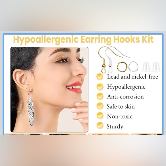 Rhinestone & Gold Tone Kite Earrings - Picture 8 of 8